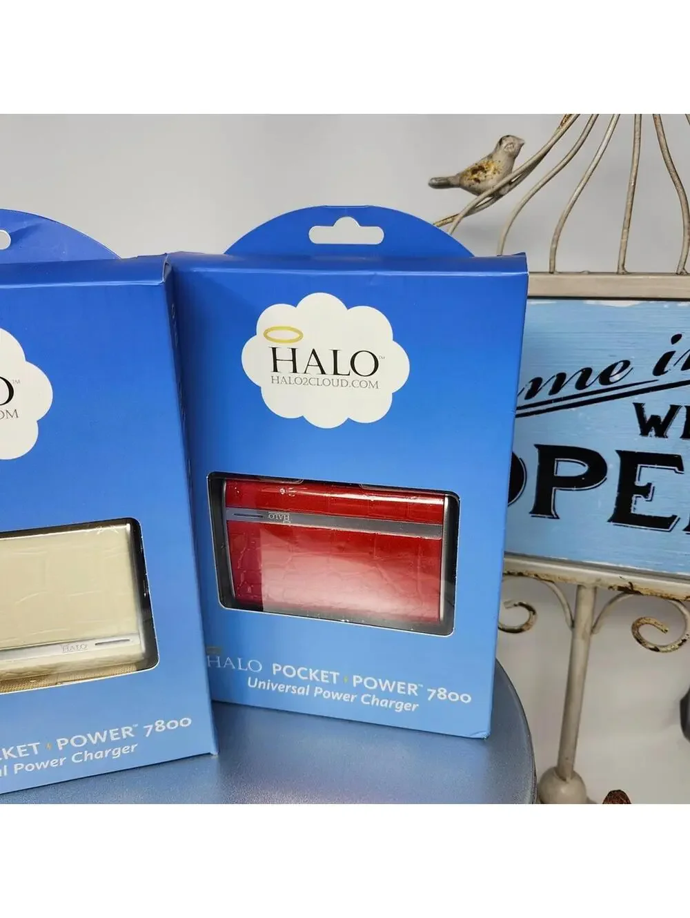 Set of 2 Halo Pocket Power 7800 Universal Power Charger Portable Battery Bank